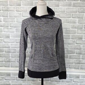 Lululemon Think Fast Hoodie Space Dye Womens 4 Gray Athleisure Workout